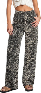 ZPIUO animal-print wide-leg jeans in mini cheetah