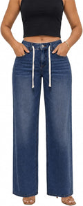 ZPIUO Drawstring Wide-Leg Jeans product image 1