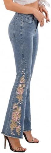 ZPIUO Floral Embroidered Flare Jeans product image 2