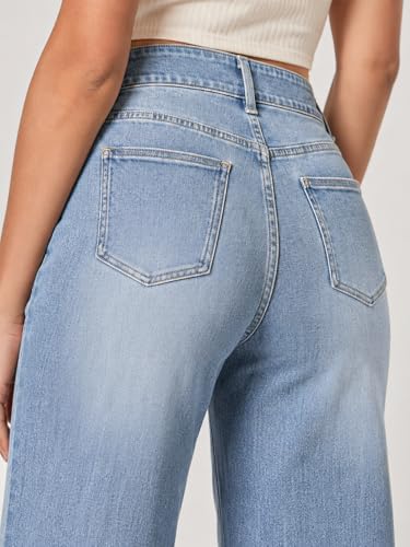 ZPIUO High-Rise Cropped Straight-Leg Jeans product image 2