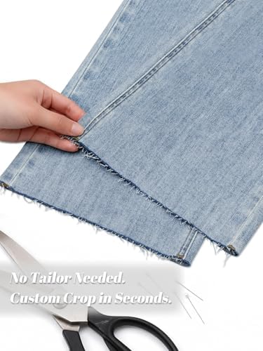 ZPIUO High-Rise Cropped Straight-Leg Jeans product image 3