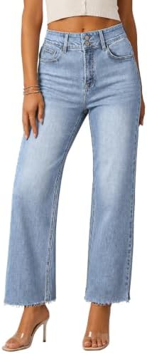 ZPIUO High-Rise Cropped Straight-Leg Jeans product image 5